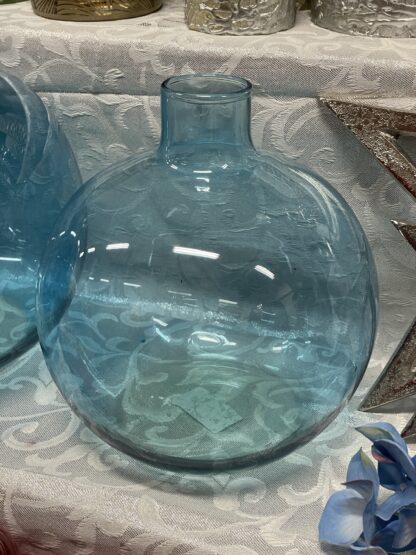 Aries Round Blue Vase Small